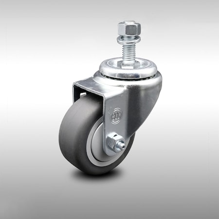 Service Caster 3 Inch SS Thermoplastic Rubber Wheel Swivel 1/2 Inch Threaded Stem Caster SCC SCC-SSTS20S314-TPRB-121315